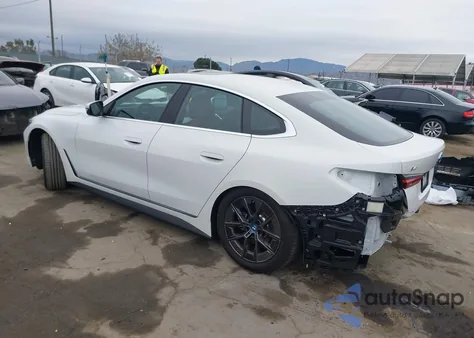 2024 BMW I4 Edrive 35 z USA, uszkodzony, nr VIN WBY43AW00RFS91839